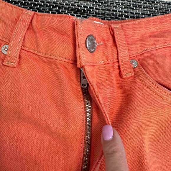 Free People We The Free Waterfalls Baggy Wide Leg Jean Zip Fly Oklahoma Sun 24S - Picture 6 of 16